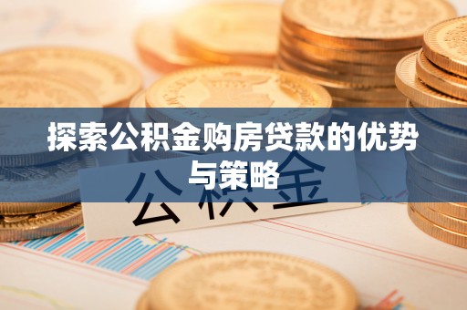 神湾探索公积金购房贷款的优势与策略