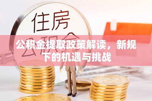 神湾公积金提取政策解读，新规下的机遇与挑战