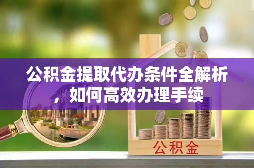 神湾公积金提取代办条件全解析，如何高效办理手续