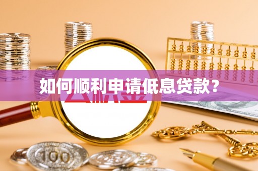 神湾如何顺利申请低息贷款？