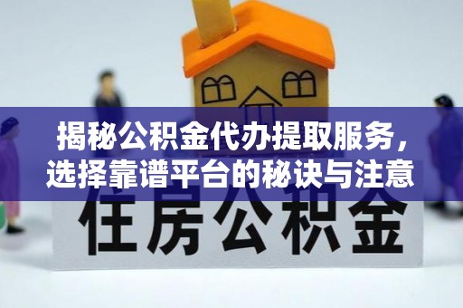 神湾揭秘公积金代办提取服务，选择靠谱平台的秘诀与注意事项