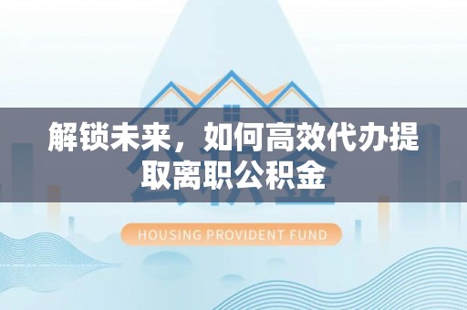 神湾解锁未来，如何高效代办提取离职公积金