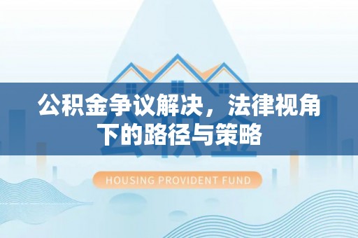 神湾公积金争议解决，法律视角下的路径与策略