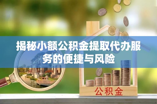 神湾揭秘小额公积金提取代办服务的便捷与风险