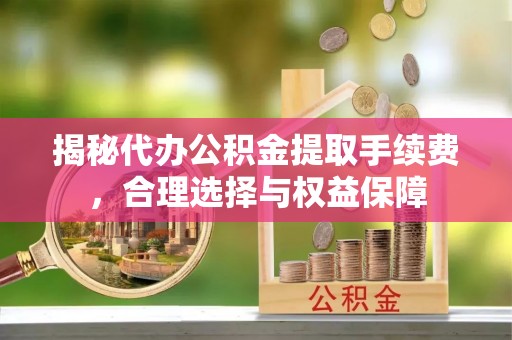 神湾揭秘代办公积金提取手续费，合理选择与权益保障